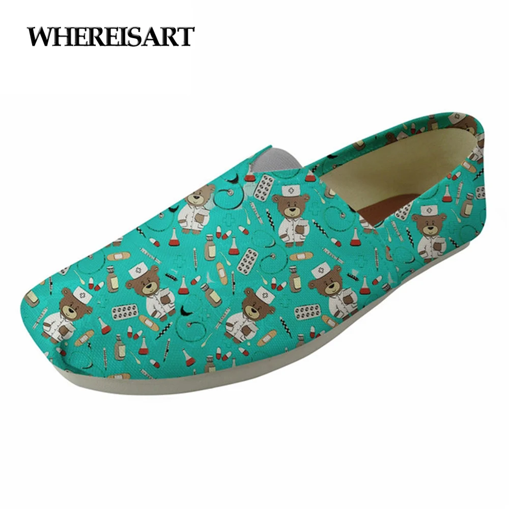 WHEREISART Fashion Women Casual Flats Shoes Bear Nurse Green Slip-on Women's Loafers Shoes Comfortable Light Canvas Shoes Woman
WHEREISART Fashion Women Casual Flats Shoes Bear Nurse Green Slip-on Women's Loafers Shoes Comfortable Light Canvas Shoes Woman