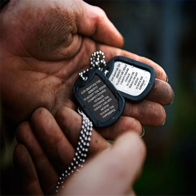 PERSONALISED CUSTOM AMERICAN ARMY DOG TAG NECKLACE NAME FOR MEN STAINLESS STEEL MALE JEWELLERY WITH 24 INCH
PERSONALISED CUSTOM AMERICAN ARMY DOG TAG NECKLACE NAME FOR MEN STAINLESS STEEL MALE JEWELLERY WITH 24 INCH