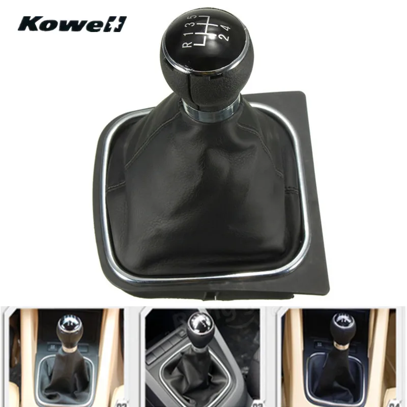KOWELL Leather Chromed 5-Speed MT Manual Transmission Gear Shift Knob with Gator Boot for Volkswagen VW Golf 6 MK5 MK6 2005-2014
KOWELL Leather Chromed 5-Speed MT Manual Transmission Gear Shift Knob with Gator Boot for Volkswagen VW Golf 6 MK5 MK6 2005-2014
