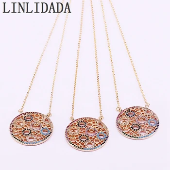 5Pcs Fashion Cubic Zirconia Gold Color For Women Jewelry CZ Micro Paved Round Pendant Necklace
5Pcs Fashion Cubic Zirconia Gold Color For Women Jewelry CZ Micro Paved Round Pendant Necklace
