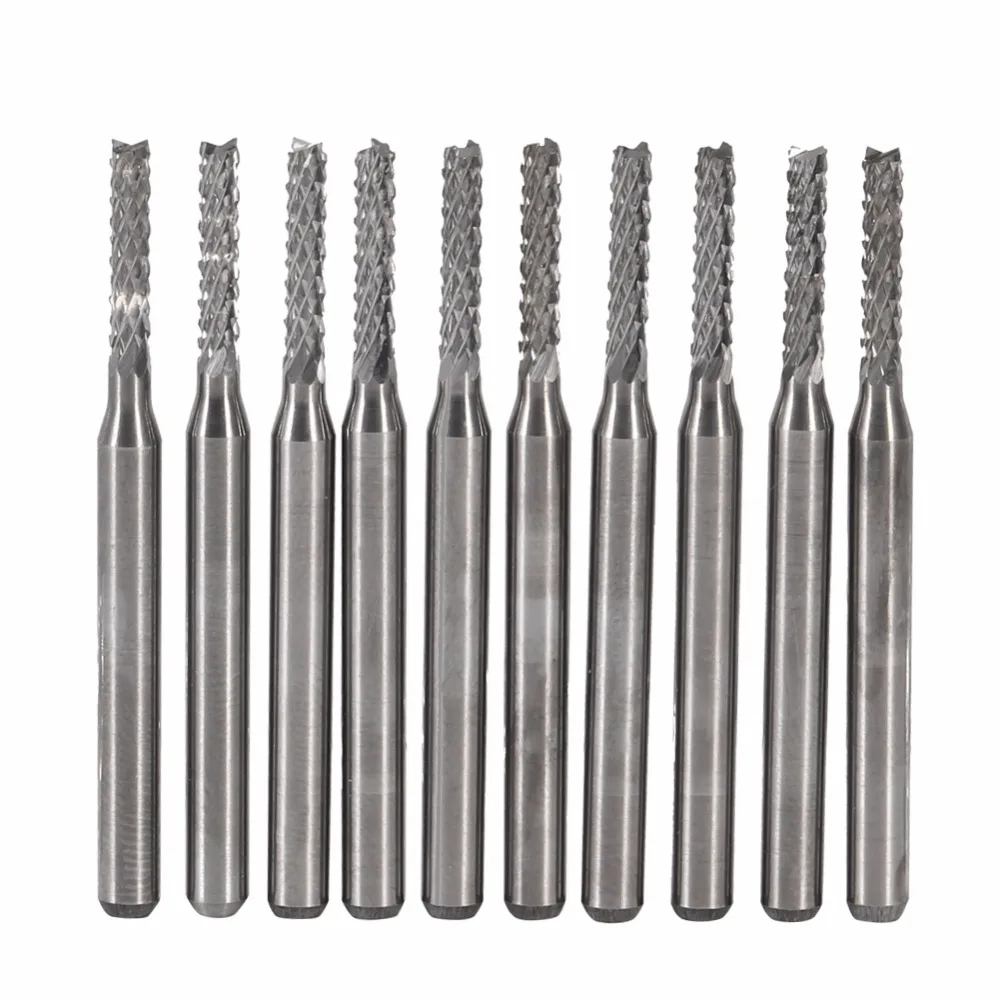 10pcs/set 2mm End Milling Cutter Engraving Edge Cutter CNC Router Bits End Mill For PCB Machine Titanium Coated Carbide
10pcs/set 2mm End Milling Cutter Engraving Edge Cutter CNC Router Bits End Mill For PCB Machine Titanium Coated Carbide