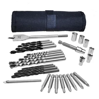31pcs Multi-purpose Drill Drill Bit Set with Storage Tool Bag Drill Bits for Metal Wood
31pcs Multi-purpose Drill Drill Bit Set with Storage Tool Bag Drill Bits for Metal Wood