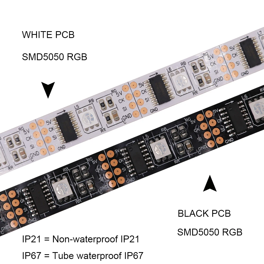 1m-5m-DC-5V-LED-Strip-IP67-Waterproof-WS2801-32LEDS-M-Flexible-Led-Tape-Lamp-Under