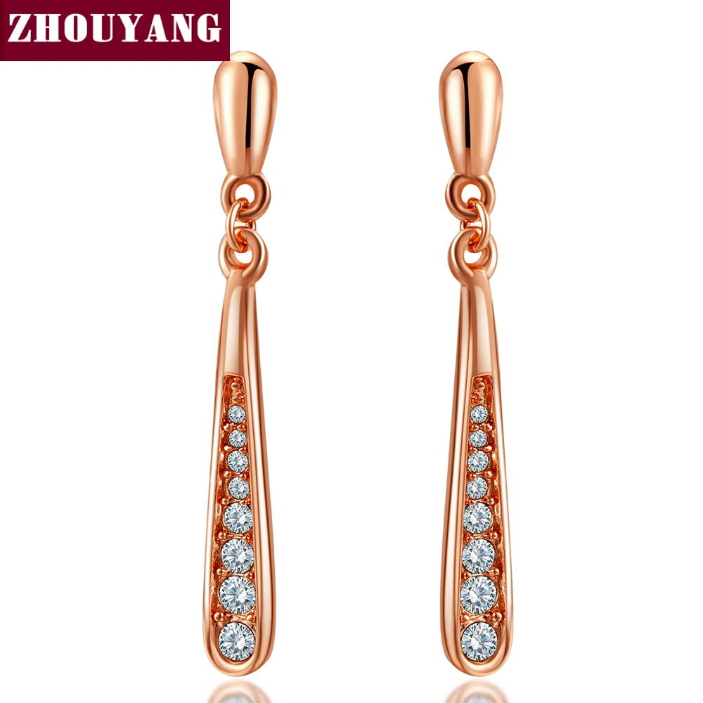 Top Quality Water Drop Crystal Rose Gold Color Fashion Earring Jewelry Made with Austrian Crystal Wholesale ZYE388 ZYE389
Top Quality Water Drop Crystal Rose Gold Color Fashion Earring Jewelry Made with Austrian Crystal Wholesale ZYE388 ZYE389