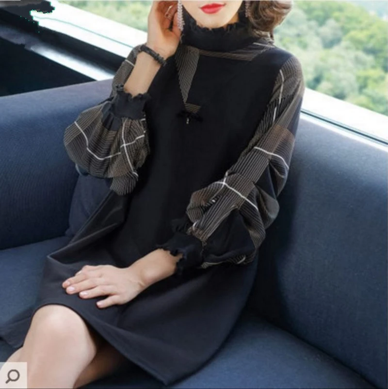 Wholesale New Comfortable Long Sleeves Women Dress Stand Collar Lady Dress Fashion Warm Knee-length Loose Dress
Wholesale New Comfortable Long Sleeves Women Dress Stand Collar Lady Dress Fashion Warm Knee-length Loose Dress