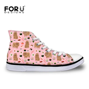 FORUDESIGNS Vulcanize Canvas Ladies Flats Shoes Woman Cute Pomeranian Printed Women High Top Lace-up Casual Shoes Sneakers 2018
FORUDESIGNS Vulcanize Canvas Ladies Flats Shoes Woman Cute Pomeranian Printed Women High Top Lace-up Casual Shoes Sneakers 2018