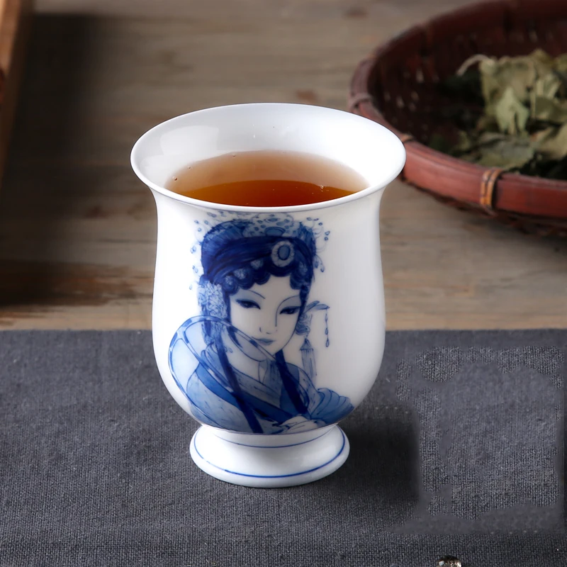 150ML Jingdezhen Blue and White Porcelain Tea Cup Beauty Pattern Vintage Drinkware Home Tea Ceremony Teacup Collection Cha Bowl
150ML Jingdezhen Blue and White Porcelain Tea Cup Beauty Pattern Vintage Drinkware Home Tea Ceremony Teacup Collection Cha Bowl