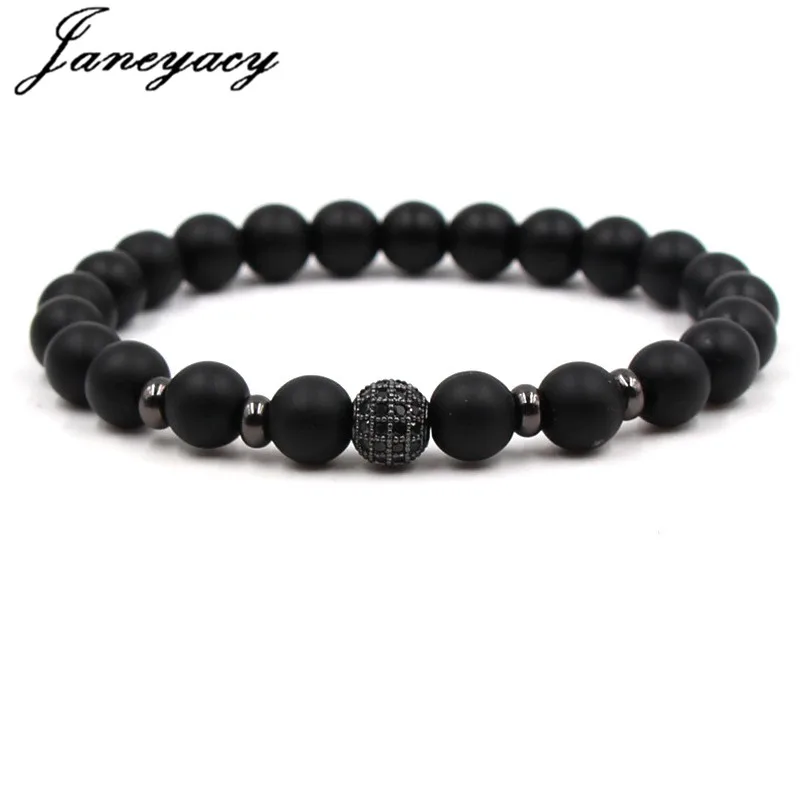 Janeyacy 2018 Brand Bracelet 8mm Scrub Stone CZ Bracelet Men's Fashion Zircon Bead Bracelet Women's DIY Manual Making Pulseira
Janeyacy 2018 Brand Bracelet 8mm Scrub Stone CZ Bracelet Men's Fashion Zircon Bead Bracelet Women's DIY Manual Making Pulseira