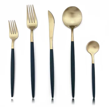 30pcs Royal Black Golden Dinnerware Cutlery Set Wedding Stainless Steel Utensils Forks Knives Round Scoops Tableware Dinner Set
30pcs Royal Black Golden Dinnerware Cutlery Set Wedding Stainless Steel Utensils Forks Knives Round Scoops Tableware Dinner Set