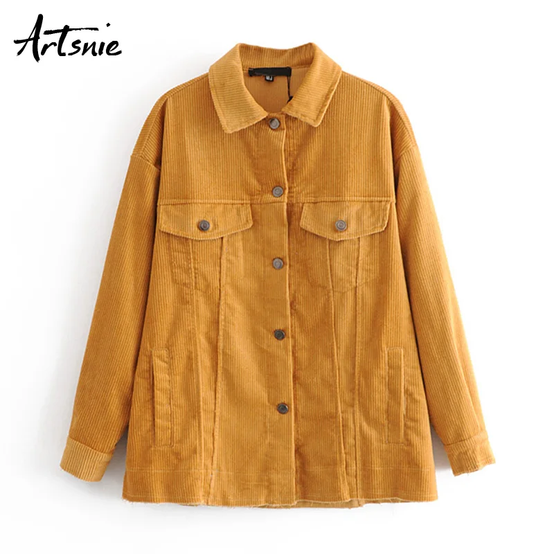 Artsnie spring 2019 couduroy women jacket turn down collar long sleeve double pockets streetwear coat chaquetas mujer jacket
Artsnie spring 2019 couduroy women jacket turn down collar long sleeve double pockets streetwear coat chaquetas mujer jacket