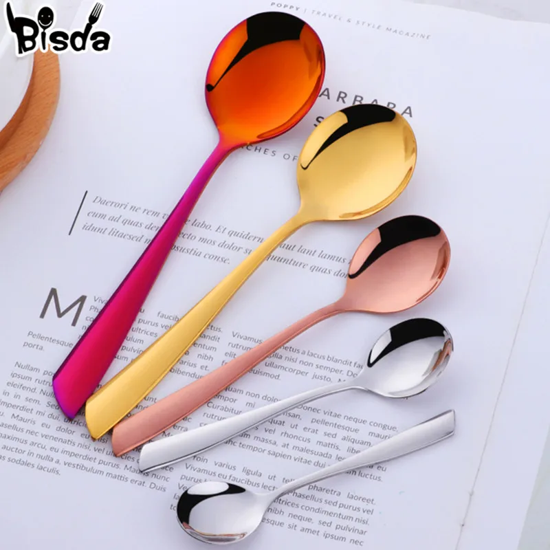 1Pc Stainless Steel Dessert Spoon Creative Handle Ice Scoop Small Tea Coffee Spoons 8 Colors Lovely Dinnerware Kit Party Tools
1Pc Stainless Steel Dessert Spoon Creative Handle Ice Scoop Small Tea Coffee Spoons 8 Colors Lovely Dinnerware Kit Party Tools