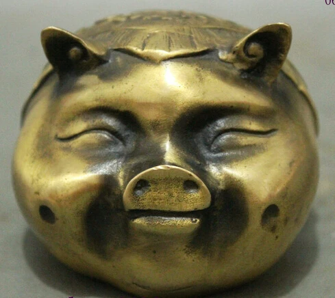 S07177 Chinese Auspicious Bronze Wealth Bat Fu Coin Year Zodiac Happy Pig Face Statue discount 30% (C0324)
S07177 Chinese Auspicious Bronze Wealth Bat Fu Coin Year Zodiac Happy Pig Face Statue discount 30% (C0324)