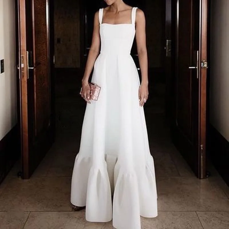 Slim strap solid maxi dress women Spaghetti strap elegant high waist ladies celebrate party dancing swing dresses Robe femme
Slim strap solid maxi dress women Spaghetti strap elegant high waist ladies celebrate party dancing swing dresses Robe femme