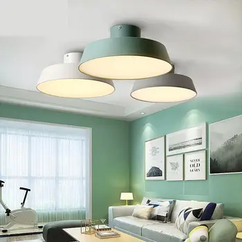 Nordic Minimalist Modern Lamps For Living Room Aisle Restaurant Creative Led Macarons Circular light Ceiling Lamp 220V
Nordic Minimalist Modern Lamps For Living Room Aisle Restaurant Creative Led Macarons Circular light Ceiling Lamp 220V