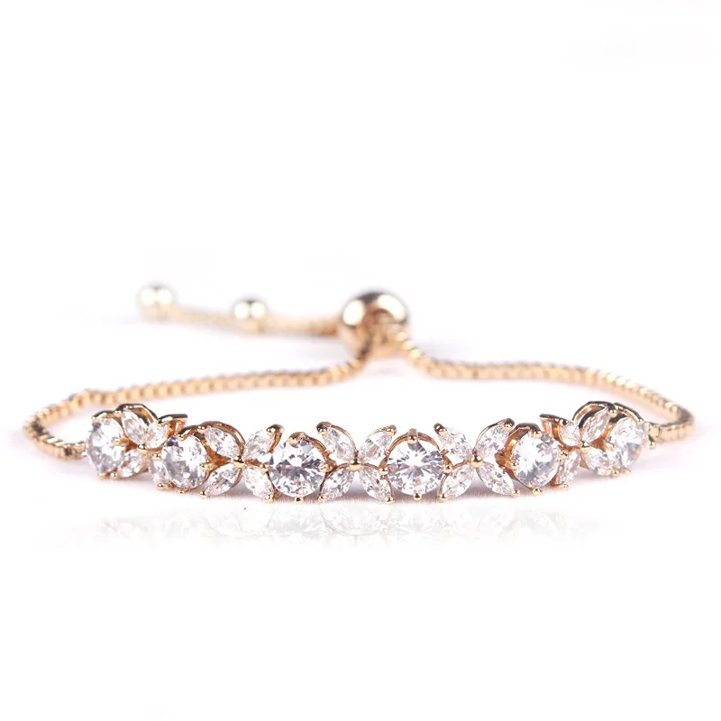 baiduqiandu Cubic Zirconia Flower Adjustable Bracelet for Weddng Bridal Bridesmaid Jewelry
baiduqiandu Cubic Zirconia Flower Adjustable Bracelet for Weddng Bridal Bridesmaid Jewelry