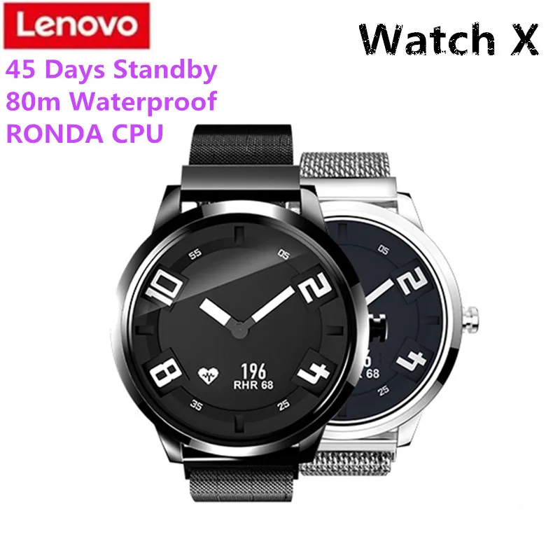 Lenovo Watch X Smartwatch 80m Waterproof Milanese Strap Heart Rate Sleep Monitor Bluetooth Smart Watch 45Days Standby
Lenovo Watch X Smartwatch 80m Waterproof Milanese Strap Heart Rate Sleep Monitor Bluetooth Smart Watch 45Days Standby