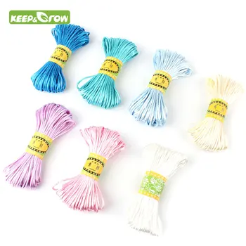 KEEP&GROW 5Pcs 20M/Lot Satin Cords DIY String Cord Nylon Rope Accessary&Findings For Baby Silicone Bead Necklace Jewelery Cord
KEEP&GROW 5Pcs 20M/Lot Satin Cords DIY String Cord Nylon Rope Accessary&Findings For Baby Silicone Bead Necklace Jewelery Cord