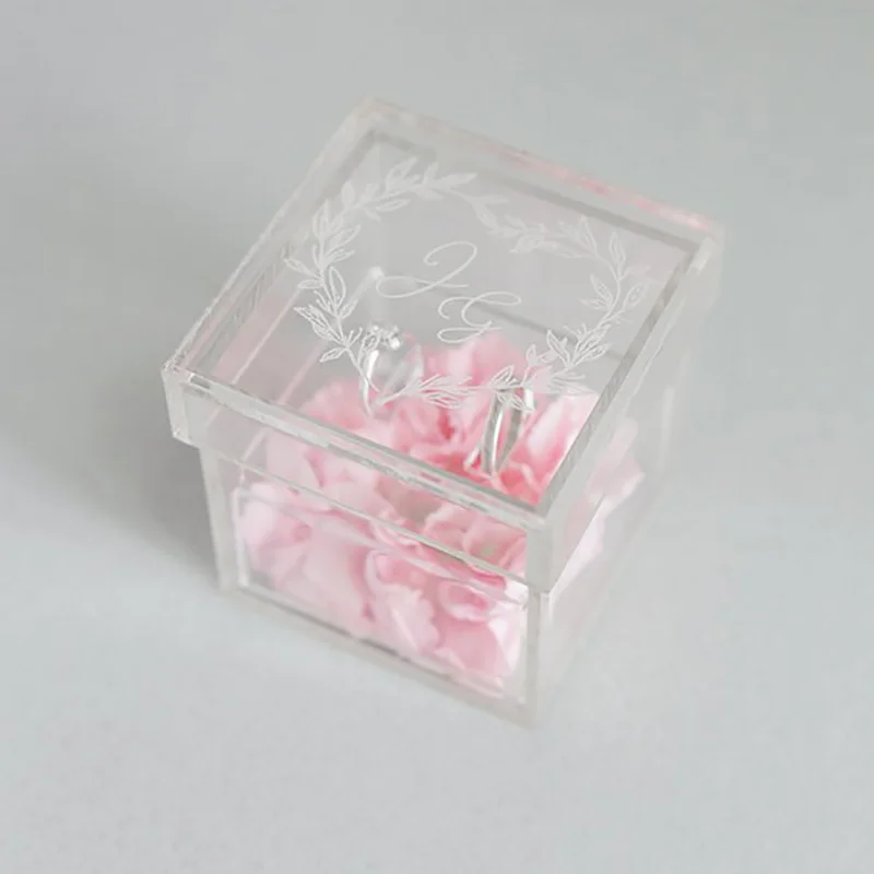 Transparent Acrylic Wedding Ring Box Small Clear Ring Holder Propose Marriage Ring Boxes Customized Logo
Transparent Acrylic Wedding Ring Box Small Clear Ring Holder Propose Marriage Ring Boxes Customized Logo