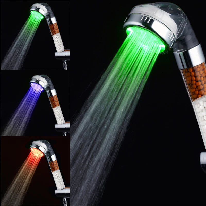 Automatic color changing lighted Glow Light LED Anion Health Care Shower Head With Temperature Sensor
Automatic color changing lighted Glow Light LED Anion Health Care Shower Head With Temperature Sensor
