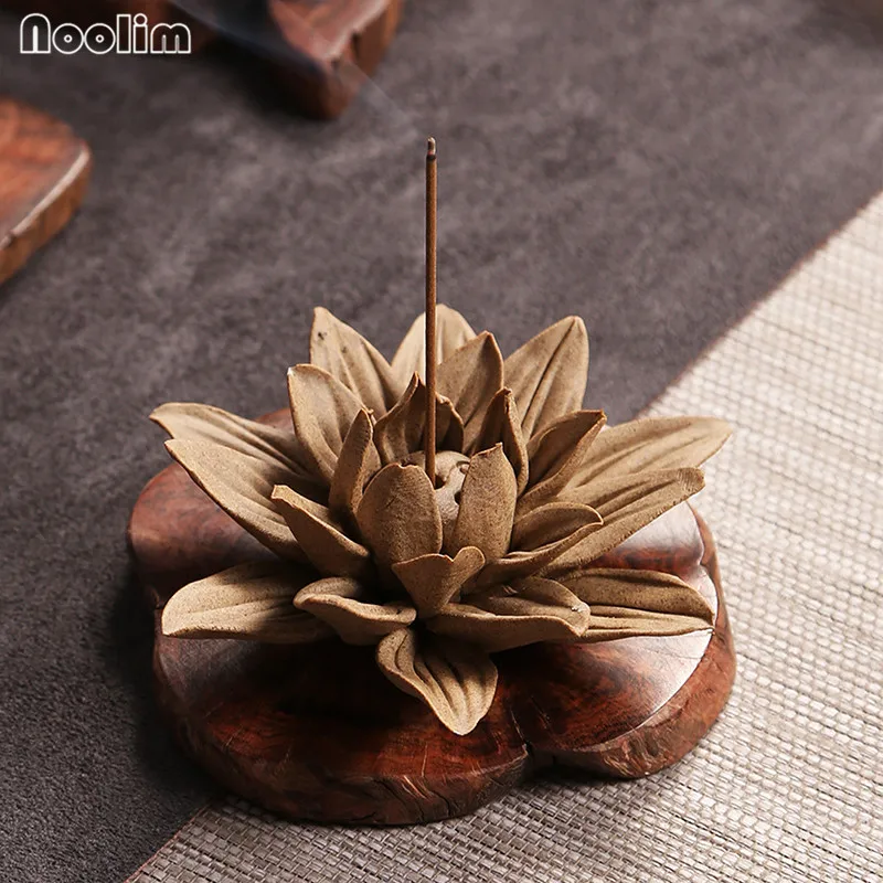 Zen Lotus Coarse Pottery Incense Burner Aromatherapy Furnace Incense Stick Holder Ceramic Censer for Home Buddha Tea Room
Zen Lotus Coarse Pottery Incense Burner Aromatherapy Furnace Incense Stick Holder Ceramic Censer for Home Buddha Tea Room
