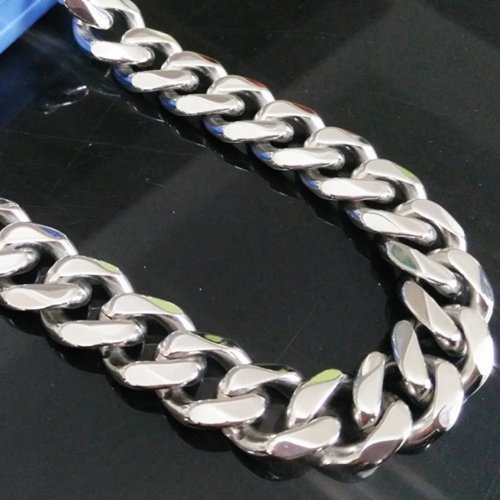 Fashion Gift 8"-40" Size Choose Heavy Mens Chain DOUBLE CURB CUBAN Stainless Steel Necklace or Bracelet Jewelry
Fashion Gift 8"-40" Size Choose Heavy Mens Chain DOUBLE CURB CUBAN Stainless Steel Necklace or Bracelet Jewelry