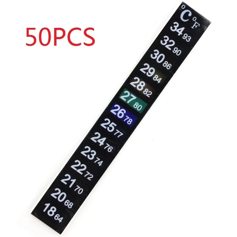 50PCS Dual Scale Fish Tank Aquarium Liquid Thermometer Temperature Sticker Digital LCD Adhesive Strip Fridge Kitchen Stick-On
50PCS Dual Scale Fish Tank Aquarium Liquid Thermometer Temperature Sticker Digital LCD Adhesive Strip Fridge Kitchen Stick-On