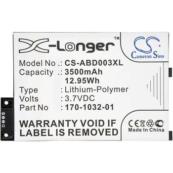 Cameron Sino 3500mAh Battery 170-1032-00 170-1032-01 GP-S10-346392-0100 S11GTSF01A for Amazon Kindle 3 Kindle 3 Wi-fi Kindle 3G
Cameron Sino 3500mAh Battery 170-1032-00 170-1032-01 GP-S10-346392-0100 S11GTSF01A for Amazon Kindle 3 Kindle 3 Wi-fi Kindle 3G