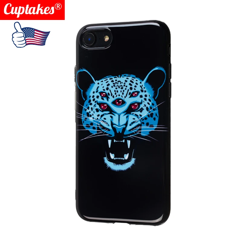 Luxury Brand Glossy IMD Soft Silicone Case for iPhone X XS Max XR 7 8 Plus 6 6S Cute Anime elegant Leopard Grace Fine stylish |