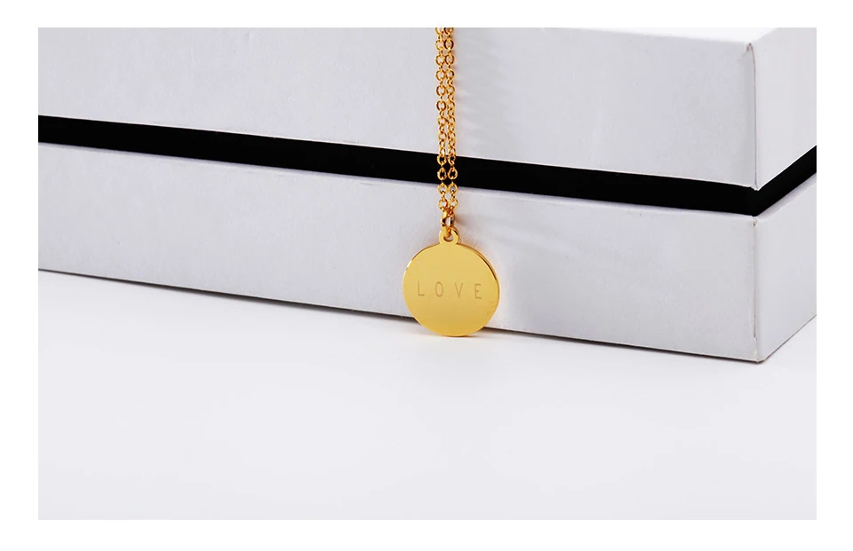 Enfashion Personalized Engrave Custom Name Necklace Gold Color Circle Bar Necklaces Pendants Women Choker Necklace Jewelry P3001 Enfashion Personalized Engrave Custom Name Necklace Gold Color Circle Bar Necklaces Pendants Women Choker Necklace Jewelry P3001