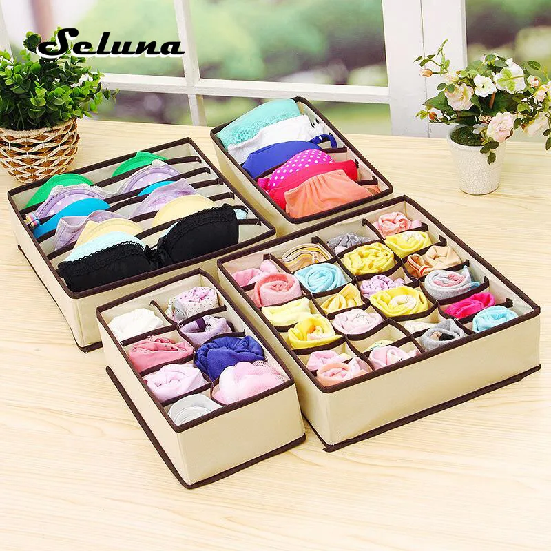 4pcs Set Non-Woven Foldable Divider Drawer Storage Box Cell Fabric Divide Underwear Necktie Sock Bra Storage Organizer Container
4pcs Set Non-Woven Foldable Divider Drawer Storage Box Cell Fabric Divide Underwear Necktie Sock Bra Storage Organizer Container