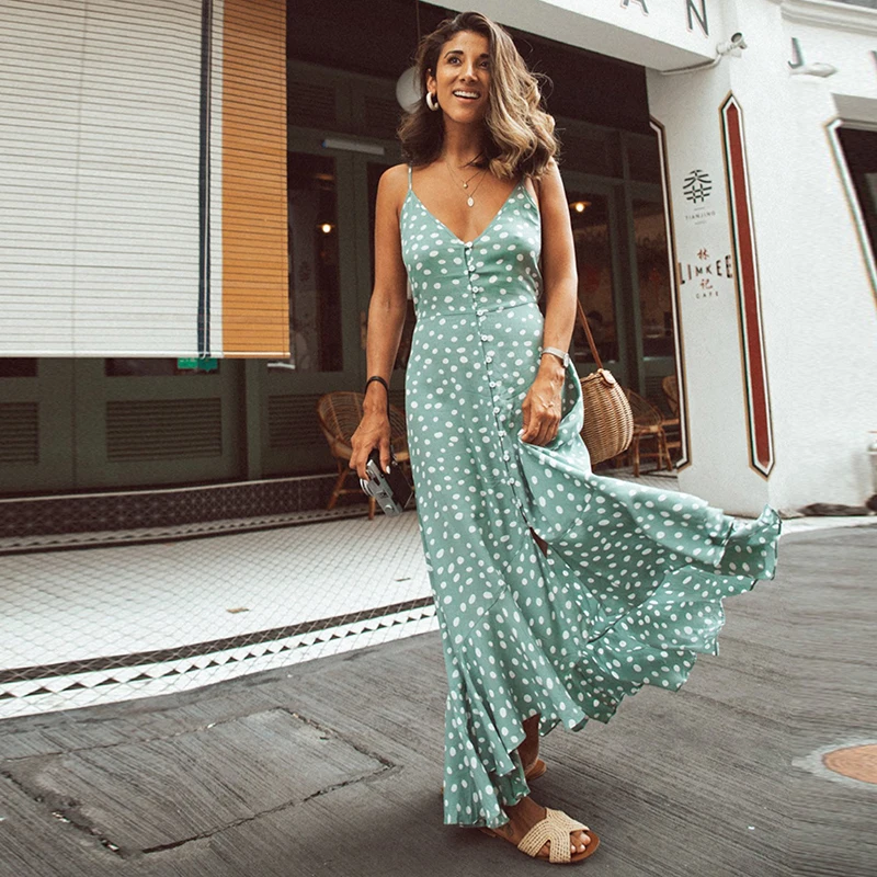 Casual Green Polka Dot Summer Dresses 2019 Women Dress Vintage Ruffles Party Beach Sundress Fashion Streetwear Mini Dress H30
Casual Green Polka Dot Summer Dresses 2019 Women Dress Vintage Ruffles Party Beach Sundress Fashion Streetwear Mini Dress H30