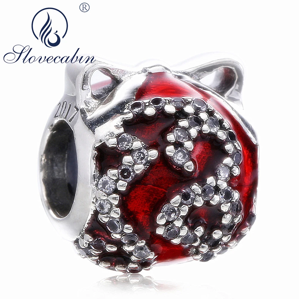 Slovecabin Genuine 100% 925 Sterling Silver Bright Ornament Red Enamel Beads For DIY Jewelry Making Fit Original Women Bracelets
Slovecabin Genuine 100% 925 Sterling Silver Bright Ornament Red Enamel Beads For DIY Jewelry Making Fit Original Women Bracelets