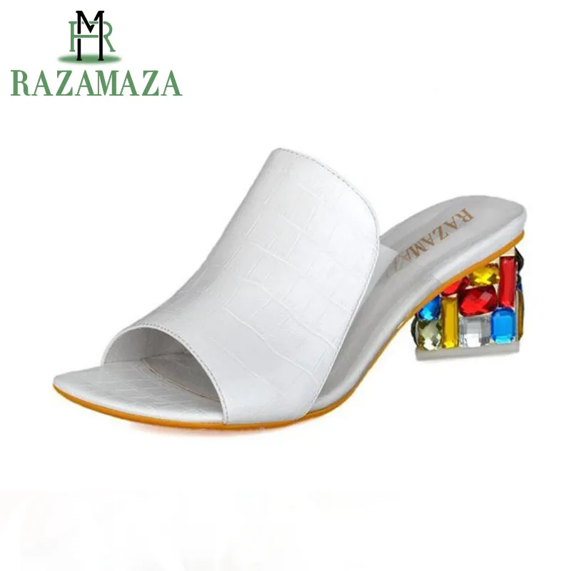 Sexy Lady High Heel Sandals Solid Color Slipper Peep Toe Summer Shoes Women Party Beach Vacation Leisure Footwears Size 34-41
Sexy Lady High Heel Sandals Solid Color Slipper Peep Toe Summer Shoes Women Party Beach Vacation Leisure Footwears Size 34-41