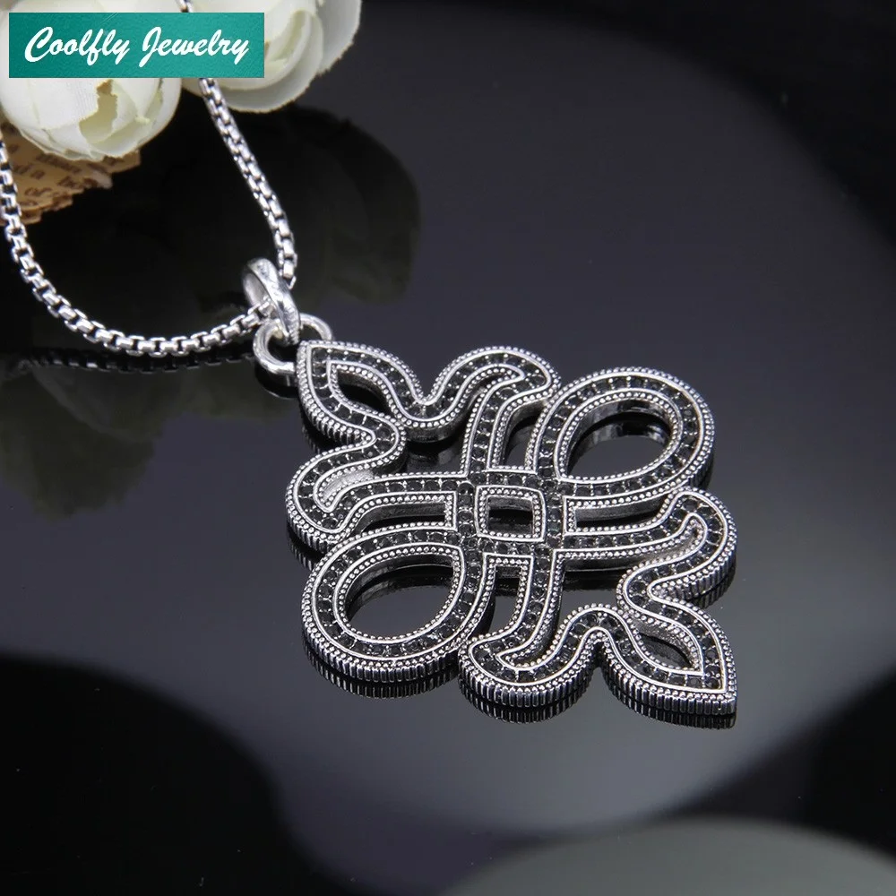 Necklaces Black Love Knot Trendy Gift For Women & Men Punk 925 Sterling Silver Rebel High Quality Fashion Jewelry Gift Bijoux
Necklaces Black Love Knot Trendy Gift For Women & Men Punk 925 Sterling Silver Rebel High Quality Fashion Jewelry Gift Bijoux