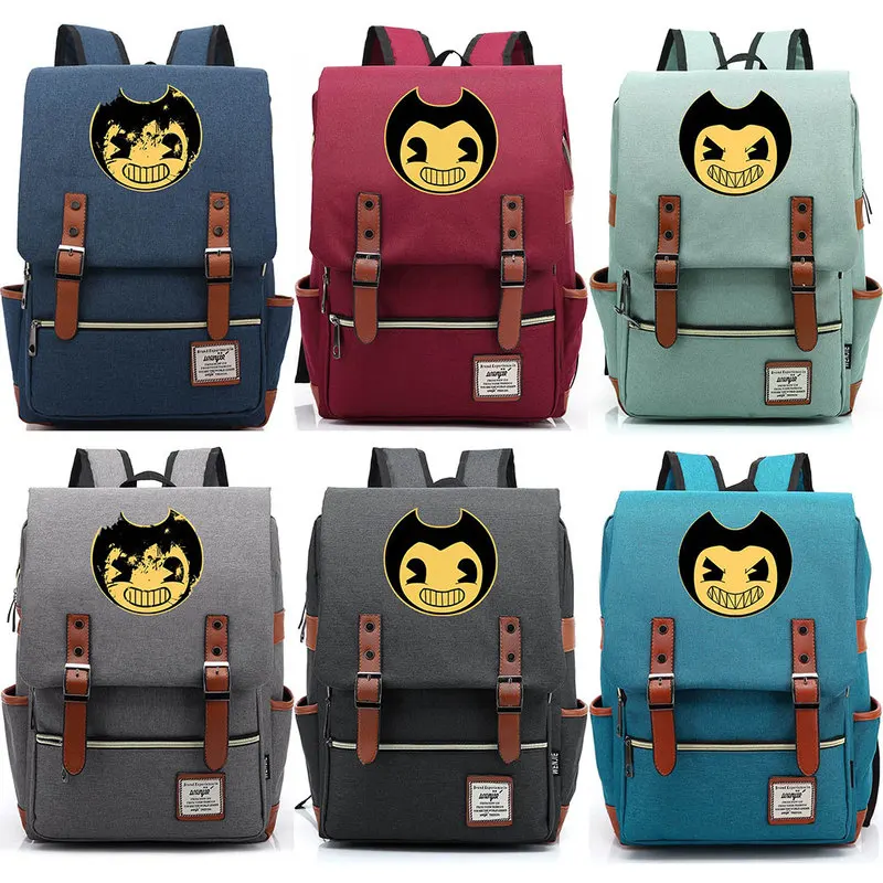 2019 Broken Bendy And The Ink Machine Emoji Boy Girl Student School bag Teenagers Schoolbags Canvas Women Bagpack Belt Backpack
2019 Broken Bendy And The Ink Machine Emoji Boy Girl Student School bag Teenagers Schoolbags Canvas Women Bagpack Belt Backpack