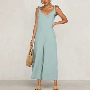 Casual Wide Leg Pants Jumpsuit Sexy Off Shoulder Rompers Womens Jumpsuit Solid Lace Up Playsuit
Casual Wide Leg Pants Jumpsuit Sexy Off Shoulder Rompers Womens Jumpsuit Solid Lace Up Playsuit