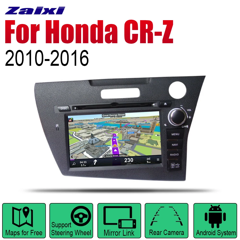 Android Car DVD GPS Navi For Honda CR-Z 2010~2016 player Navigation WiFi Bluetooth Mulitmedia system audio stereo EQ RHD
Android Car DVD GPS Navi For Honda CR-Z 2010~2016 player Navigation WiFi Bluetooth Mulitmedia system audio stereo EQ RHD