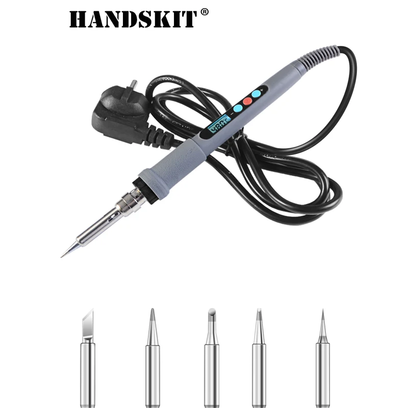 Hanskit Digital Soldering Iron 220V/ 90W Electric Soldering Iron + 5pc Soldering Iron Tips Electric Soldering Iron Welsing Tools
Hanskit Digital Soldering Iron 220V/ 90W Electric Soldering Iron + 5pc Soldering Iron Tips Electric Soldering Iron Welsing Tools