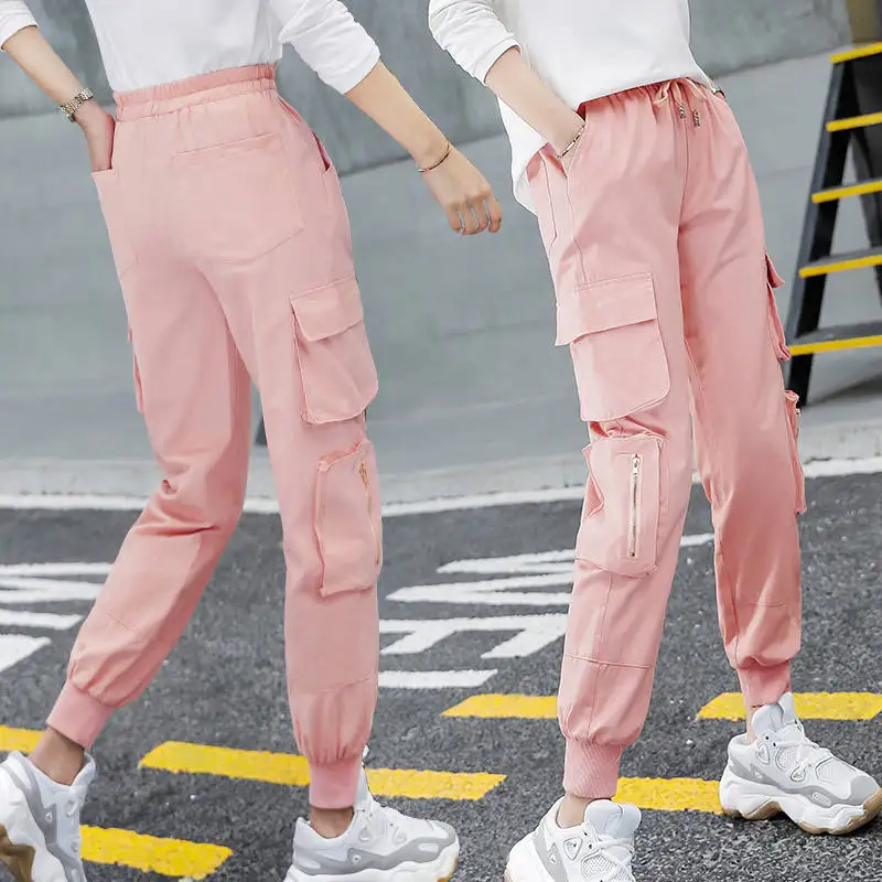 Casual Pink Cargo Pants Women 2019 Hip Hop Pants Female Streetwear Funny High Waist Trousers Female Army Green Sweatpants Female
Casual Pink Cargo Pants Women 2019 Hip Hop Pants Female Streetwear Funny High Waist Trousers Female Army Green Sweatpants Female