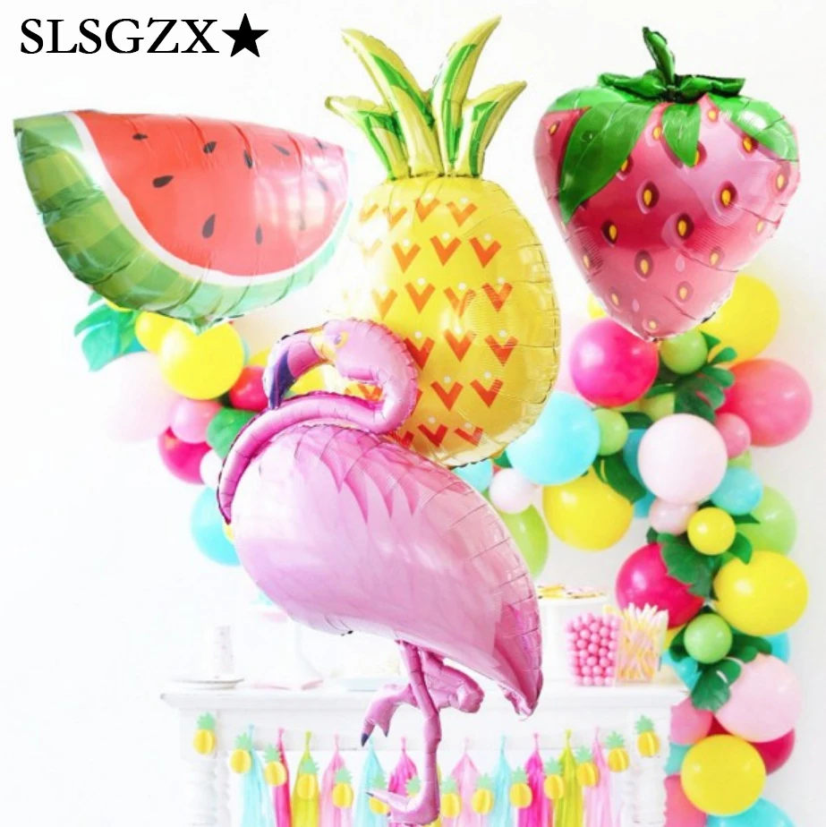 

Hawaii Unicorn Party Flamingo Foil Balloons Big Helium Air Ball for Happy Birthday Decorations Kids Adult Event Party Supplies