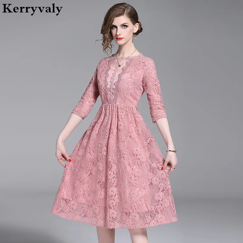 Spring Formal Occasion Women Pink Lace Dress Vestidos Mujer Verano 2019 Hollow Midi Party Dress Dames Jurken K6917
Spring Formal Occasion Women Pink Lace Dress Vestidos Mujer Verano 2019 Hollow Midi Party Dress Dames Jurken K6917
