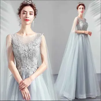 Luxury Wedding Gray-Blue Lace Dress Custom Formal Evening Party Dress With Cloak Sleeves Red Carpet For Lady Plus Size 5XL 6XL
Luxury Wedding Gray-Blue Lace Dress Custom Formal Evening Party Dress With Cloak Sleeves Red Carpet For Lady Plus Size 5XL 6XL