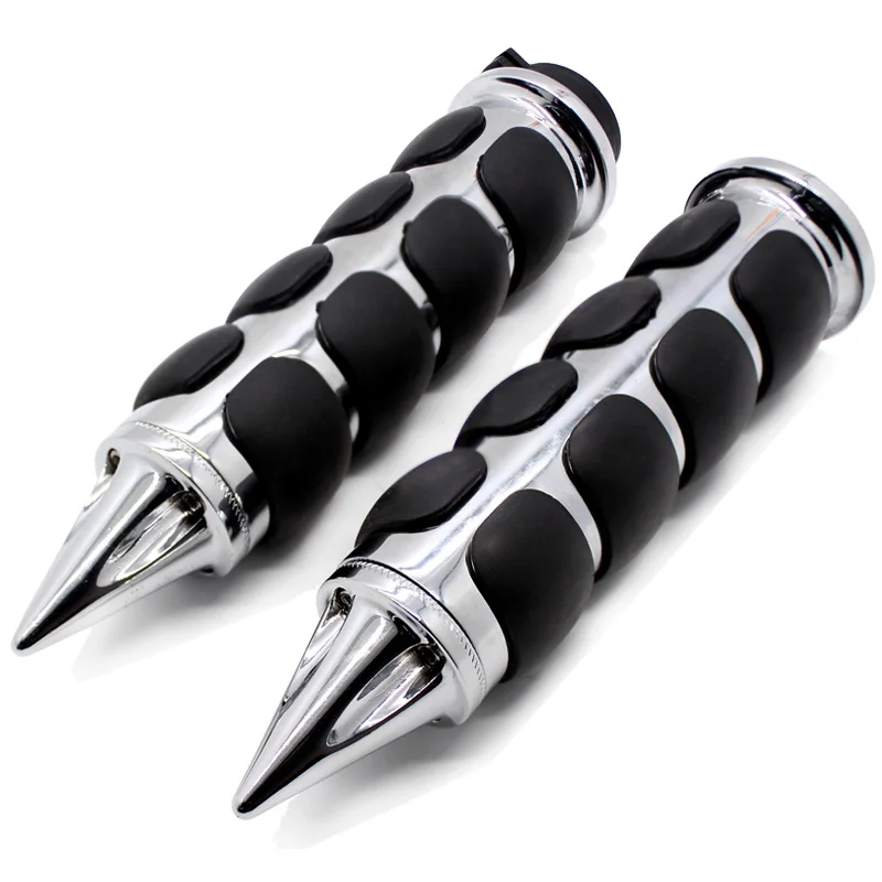 ROAOPP Motorcycle Hand Grips 25MM Handlebar One Pair For Harley Street Glide Kawasaki Vulcan 800 900 1500 1600 2000 Classic VN