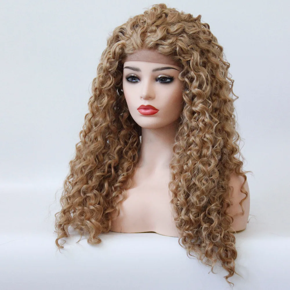 long blonde wig curly