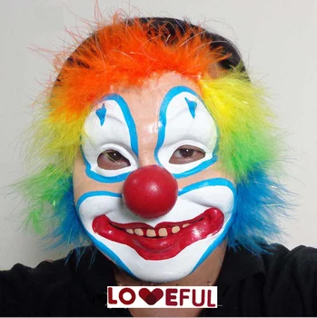 New Quality Cute Cosplay Funny Colorful Hair Clown Latex Mask For Halloween Costume Party
New Quality Cute Cosplay Funny Colorful Hair Clown Latex Mask For Halloween Costume Party