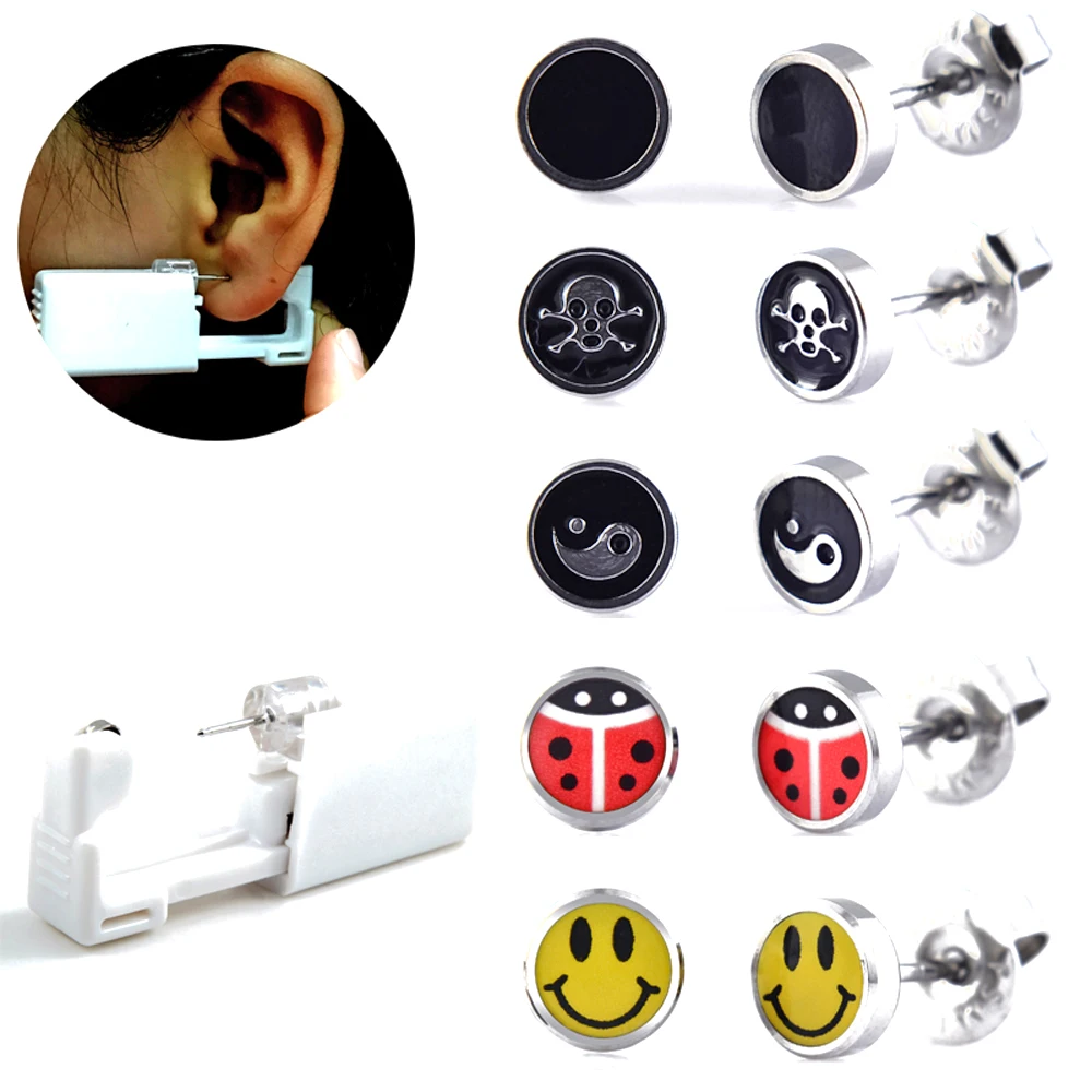 BOG-1Unit Disposable Safe Sterile Unit Ear Stud Piercing Gun NO PAIN Piercer Tool Machine Kit Stud Earring Body Jewelry
BOG-1Unit Disposable Safe Sterile Unit Ear Stud Piercing Gun NO PAIN Piercer Tool Machine Kit Stud Earring Body Jewelry