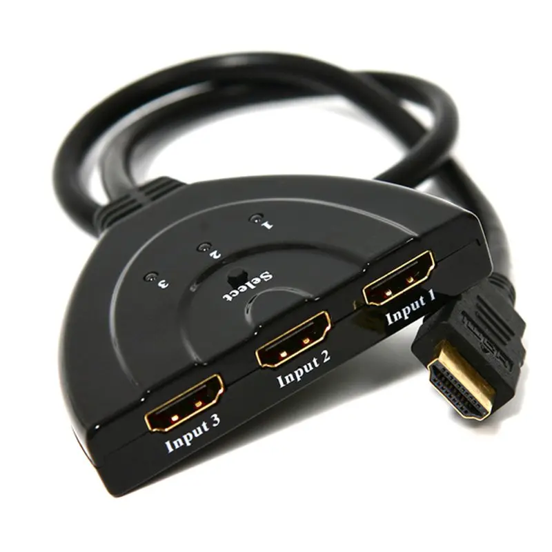 3 Port HDMI 1.3 1080P Switcher Switch Splitter HUB Box Cable for HDTV DVD Top Quality HDMI Cable Adapter For Xbox 360
3 Port HDMI 1.3 1080P Switcher Switch Splitter HUB Box Cable for HDTV DVD Top Quality HDMI Cable Adapter For Xbox 360