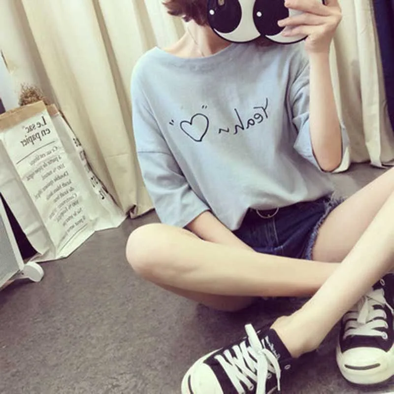 o neck short sleeve women t shirt 2019 summer letter printed harajuku Korean version cotton solid tees shirt for women clothing
o neck short sleeve women t shirt 2019 summer letter printed harajuku Korean version cotton solid tees shirt for women clothing