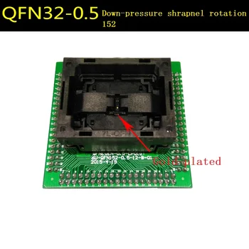New QFN32-0.5 Chip Testing Base Pressure Slap Transfer 152 Burning Programming Base pin pitch 0.5mm
New QFN32-0.5 Chip Testing Base Pressure Slap Transfer 152 Burning Programming Base pin pitch 0.5mm