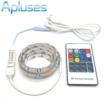 USB LED Strip 5050 RGB 5V IP20 / IP65 Waterproof Tape TV Background Lighting With 20Key RF Controller
USB LED Strip 5050 RGB 5V IP20 / IP65 Waterproof Tape TV Background Lighting With 20Key RF Controller
